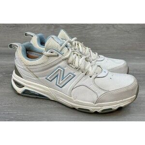 New Balance WX857WB2 Women's Sneaker White Leather 10 Training Comfort Lace Up